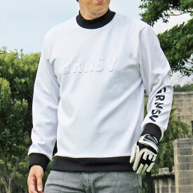 送料無料 ゴルフウェア メンズ モックネック トレーナ GIORNO SEVEN ジョルノセブン トップス プルオーバー ジャージ 立体ロゴ おしゃれ 秋冬 春夏 新作