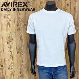 AVIREX アビレックス Tシャツ メンズ 半袖 ヘビーウェイト コットン天竺100％ クルーネック Tシャツ 無地 デイリーインナー カットソー メンズファッション メンズ 通販 新作 MOSTSHOP ゆうパケ