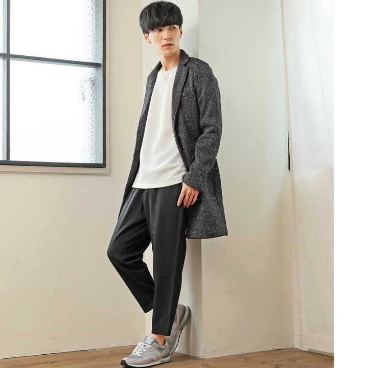 楽天市場 送料無料 チェスターコート メンズ ニット フリース 総裏地仕立て 杢調 無地 ロングコート アウター ジャケット コート 通販 新作 人気 おしゃれ 春 夏 服 Mostshop Mostshop流行のメンズファッション