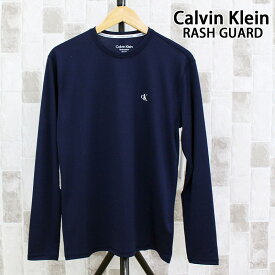 送料無料 Calvin Klein カルバンクライン CK アイコン ワンポイント ラッシュガード メンズ 長袖 水着 吸水速乾 ドライ メッシュ 紫外線対策 UVカット 長袖 Tシャツ ロンT 水着 MOSTSHOP ゆうパケ