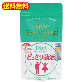 【公式】贅沢モテマスリム 80粒 ダイエット サプリ 食物繊維 乳酸菌 酵素 青汁 メール便送料無料 宅配便秘密発送 便秘解消 サポート サプリメント 中からスッキリ爽快! 人気 おすすめ