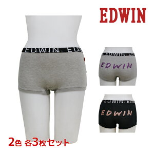 【25日限定エントリーで最大100%ポイントバック】2色3枚ずつ 送料無料 6枚セット EDWIN エドウィン 1分丈 ショーツ パンツ 下着 アズ | ボクサーパンツ ティーンズ 女の子 小学生 中学生 高校生