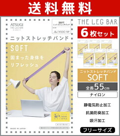 送料無料6枚セット ATSUGI THE LEG BAR アツギザレッグバー ニットストレッチバンド ソフトタイプ アツギ ATSUGI | ストレッチバンド ストレッチ バンド ストレッチゴム ゴム ストレッチグッズ グッズ ゴムチューブ ゴムバンド エクササイズバンド エクササイズ 肩こり