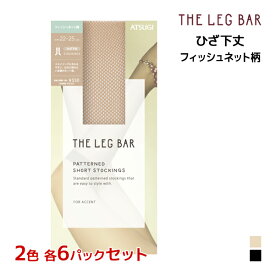 2色6足ずつ 送料無料12足セット ATSUGI THE LEG BAR アツギザレッグバー ひざ下丈 フィッシュネット柄 ストッキング アツギ ATSUGI | 膝下ストッキング ひざ下 膝下 ショートストッキング パンスト 柄ストッキング パンティストッキング 網タイツ 編みタイツ 仮装 衣装 女性