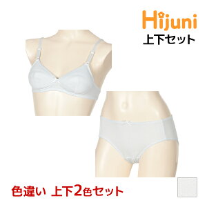 色違い 送料無料 上下2色セット ジュニアレディース Hijuni ハイジュニ ノンワイヤーブラ&ショーツ 上下セット アツギ ATSUGI| セットアップ 上下 セット ジュニア 女の子 中学生 小学生 高校生