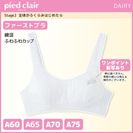 ジュニアレディース pied clair ピエクレール Stage2 全体がふくらみはじめたら ファーストブラ ハーフトップ カップ付き グンゼ GUNZE 子供下着 スポーツブラジャー | ブラジャー ブラ スポーツ スポーツブラ スポブラ ジュニア 子供 キッズ 下着 中学生 インナー