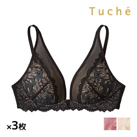 送料無料 同色3枚セット Tuche トゥシェ Sweet Make Bra ワイヤレスブラジャー グンゼ GUNZE | ノンワイヤーブラジャー ブラジャー ブラ ノンワイヤーブラ ワイヤレスブラ 可愛い セクシー かわいい レース おしゃれ ノンワイヤー 盛れるブラ 盛る 盛り 盛りブラ 谷間 下着