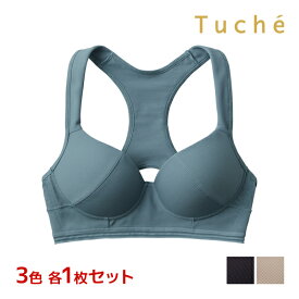 3色1枚ずつ 送料無料3枚セット Tuche トゥシェ ACTIBALANCE アクティバランス ノンワイヤーブラジャー グンゼ GUNZE| ブラジャー ブラ ハーフトップ 姿勢ブラ 美姿勢 猫背 矯正 姿勢 背筋 デスクワーク 補整 補正 姿勢矯正 ノンワイヤーブラ ワイヤレスブラ ハーフトップブラ