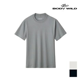 BODYWILD ボディワイルド ジャケット対応 クルーネックTシャツ 半袖丸首 グンゼ GUNZE | メンズ 男性 メンズシャツ シャツ Tシャツ 半袖 丸首 クルーネック ボディーワイルド ブランド インナー 綿 綿100％ 半袖シャツ ジャケット 襟高 ビジネス 仕事着 コットン カジュアル