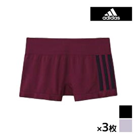 送料無料 同色3枚セット adidas アディダス シームレス ハーフショーツ パンツ グンゼ GUNZE | ショーツ パンティ ボクサー 女性下着 アンダーウェア ボクサーショーツ 可愛い シンプル かわいい ボックスショーツ ボクサーパンツ スポーツ ブランド 女性 下着 レディース