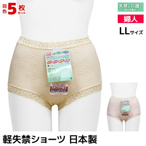 送料無料 同色5枚セット ヒップ美人 軽失禁ショーツ LLサイズ 日本製 西川合繊 |パンツ ショーツ 失禁 軽失禁 失禁パンツ 女性用 失禁ショーツ シニア 尿漏れパンツ 女性 尿漏れ 尿 漏れ 吸水