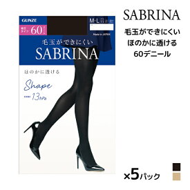 送料無料 同色5枚セット SABRINA サブリナ シェイプタイツ ほのかに透ける 60デニール タイツ グンゼ GUNZE | 着圧 着圧タイツ 加圧 あったか ストッキング 加圧タイツ 圧着 暖かい 冷え対策 防寒 肌色 黒 結婚式 パーティー パンティーストッキング おしゃれ オフィス 女性