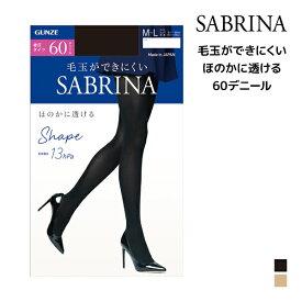 SABRINA サブリナ シェイプタイツ ほのかに透ける 60デニール タイツ グンゼ GUNZE |着圧 着圧タイツ 加圧 あったか ストッキング 加圧タイツ 圧着 暖かい 温かい 冷え対策 防寒 肌色 黒 黒タイツ 結婚式 パーティー パンティーストッキング おしゃれ 冠婚葬祭 オフィス 女性