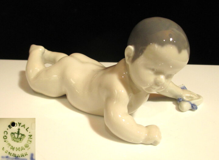 楽天市場】ロイヤルコペンハーゲン ハイハイする赤ちゃんのフィギュ 