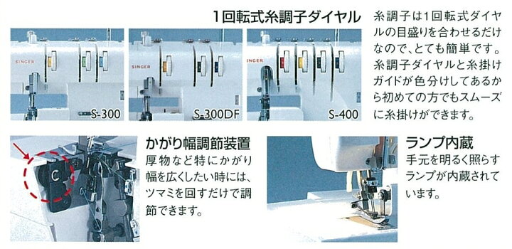 楽天市場】SINGER シンガー プロフェッショナル S-300 【3本ロック 