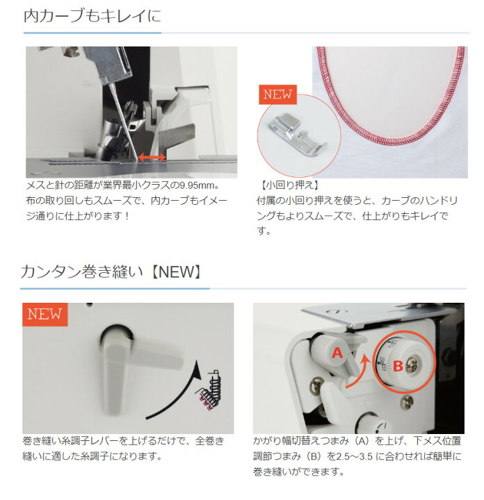 楽天市場】【新製品】イージースレッダー(自動ルーパー糸通し）採用 2  