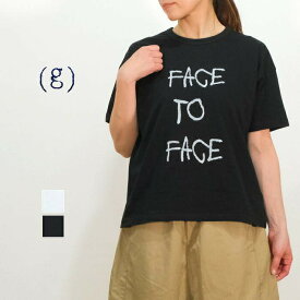 g グラム 天竺プリント 半袖 Tシャツ Tee FACE to FACE g-317D 日本製 レディース【H】