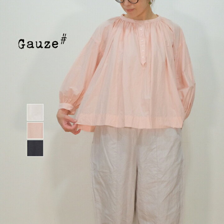 楽天市場】Gauze# ガーゼ チャーチ スモック ブラウス G827 日本製 