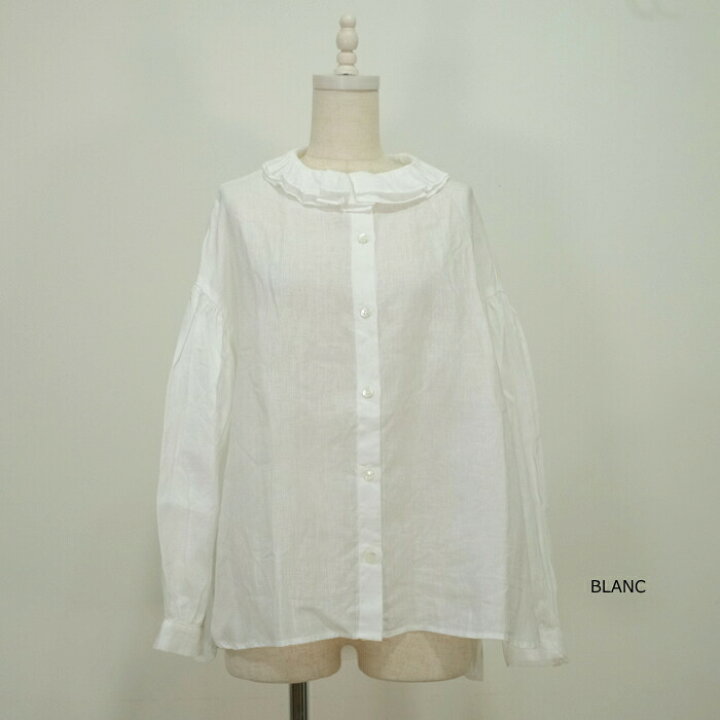 楽天市場】Gauze# ガーゼ ダブルフリルカラー アンティーク ブラウス 