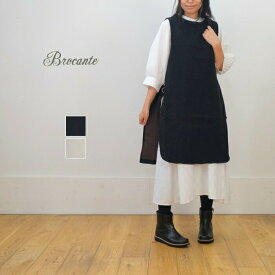 【スーパーSALE12％OFFクーポン発行中！3/11(水) 1:59迄】【SALE40%OFF】Brocante ブロカント 撚杢アムンゼン 裏起毛 ロンジレ 38-220Z ベスト 重ね着　日本製 レディース【AW】