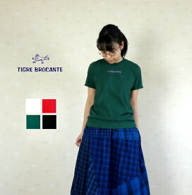 【SALE30%OFF】TIGRE BROCANTE(ティグルブロカンテ)T'BROCANTEロゴ入り　半袖 Tシャツ BP-19-TPO-1　日本製　レディース【H】