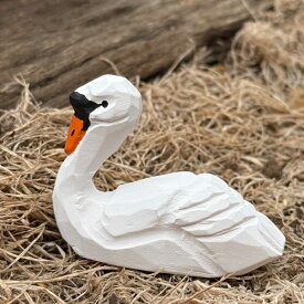 【Wudimals® 41006 白鳥】 木のおもちゃ 動物 人形 木製 天然木 ごっこあそび ウディマル 出産祝い プレゼント インテリア 小学生 おすすめ 積み木 リアル オブジェ フィギア
