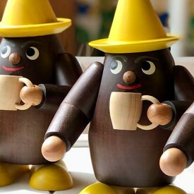 【コーヒー豆くん】 煙だし人形 天然木 かわいい ユニーク インテリア テーブルウェア インテリア雑貨 ユニーク 雑 プレゼント 贈り物 引越し祝い オブジェ お部屋を飾る