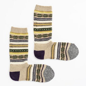 【最大100%ポイントバック★要エントリー】コンフィハウス | COMFY HOUSE 靴下 ソックス ラソックス 後継ブランド ジャカードウール・クルー CHL132CR1 レディース メンズ 女性用 男性用 L字型 クルー丈 プレゼント ギフト クリスマス ブランド