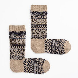 【★エントリーでポイント5倍★】 コンフィハウス | COMFY HOUSE 靴下 ソックス 冬用 暖かい ニューノルディック・ウール CHL242CR1 メンズ レディース L字型 クルー丈 クリスマス プレゼント ギフト ブランド