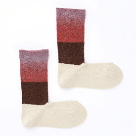 コンフィハウス | COMFY HOUSE 靴下 ソックス 秋冬 暖かい ラソックス 後継ブランド グラデパネル・クルー CHL252CR2 メンズ レディース L字型 クルー丈 バレンタイン プレゼント ギフト ブランド