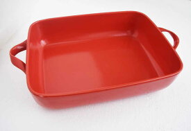 ■リンドスタイメスト■BRIGHT　RED　ブライト レッド　赤色　特大耐熱　Rectangle BAKER　レクタングルベイカー　37cm■カラー食器