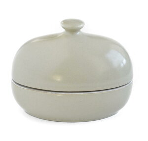 ■リンドスタイメスト■GRAY グレイ 色 おしゃれシックなグレー色  ふた付き容器・バターケース バターディッシュ カラー食器