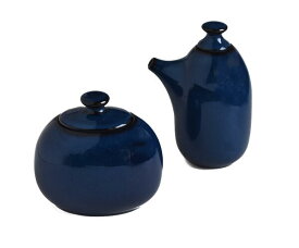 ■リンドスタイメスト■　LAPIS　ラピス　おしゃれな青色　シュガーポット＆クリマーセット