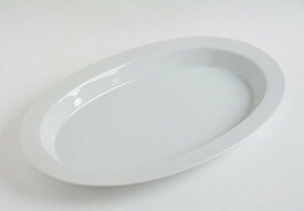 アウトレット【白い食器】高級白磁　DANSK　ダンスク　オーバルプラター　楕円長皿　パーティー皿　耐熱皿 41cm 　オーバルプレート　楕円皿　しろい 白い ホワイト 白い器　白い食器 白い陶器 高級白磁