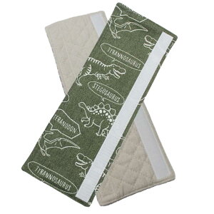 【水筒ひもカバー】肩ベルトカバー ベルト幅3cmまで対応 キルティング使用で肩にやさしくフィット 恐竜カーキ 入園入学 幼稚園 保育園