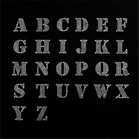 【クリスタル】 アルファベット ラインストーンモチーフ アイロン接着可 ロゴに最適 やや大きめのSサイズ ご希望の文字を色選択よりお選びください。