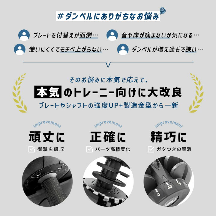 楽天市場】【10%OFFクーポン！マラソン期間】可変式ダンベル 【当店 