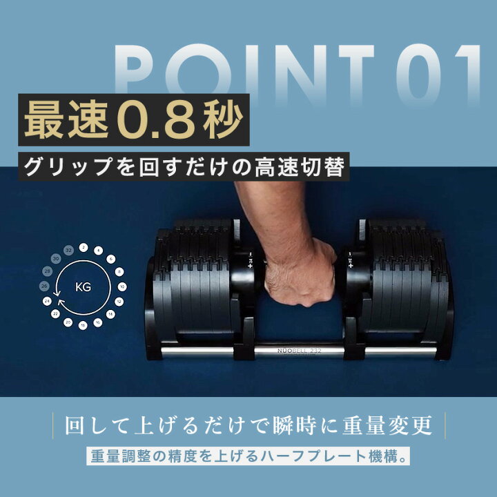 楽天市場】【10%OFFクーポン！マラソン期間】可変式ダンベル NUOBELL 