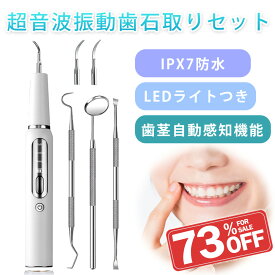 【クーポン配布中】電動歯石取り 家庭用歯石取りセット 口腔洗浄器 超音波 スケーラー 歯石 除去 超音波 歯周病 予防 歯 歯茎 歯周 口臭 歯間ブラシ 自宅 口腔洗浄 デンタルケア USB充電 防水 耐水