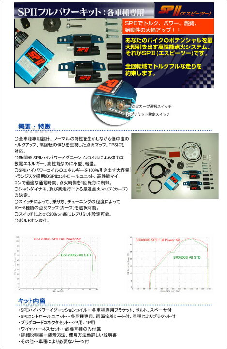 楽天市場】ASウオタニ ZZR1100D SP2フルパワーキット 00304 : バイクパーツ MotoJam 楽天市場店