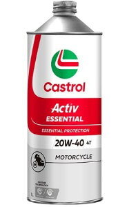 【ケース単位販売のみ】 1L 12本入り Castrol カストロール 2輪 4サイクル ACTIV ESSENTIAL 20W-40 JASO MA 3433285