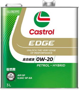 yP[XPʔ̔̂݁z 3L 6{ Castrol JXg[ EDGE 0W-20 SP/ILSAC GF-6A S 3436983