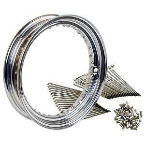 GOODS グッズ 16インチキット MT クローム スチールスポーク Kawasaki カワサキ 250TR/エストレア(ドラム) リア G5-00080