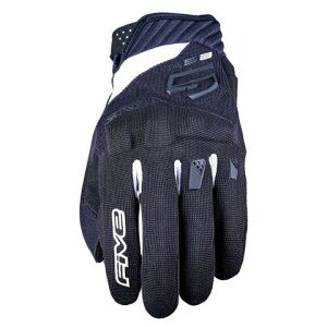 FIVE �t�@�C�u �o�C�N �O���[�u RS3 EVO �J���[:�u���b�N�z���C�g ���K�i XL�T�C�Y 3882020102240