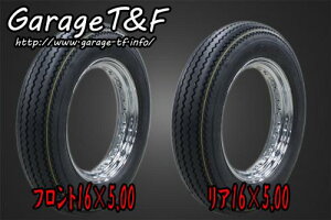 Garage T&F ガレージ ティーアンドエフ Kawasaki カワサキ バルカン400 unilli(ユナリ)ビンテージタイヤ前後SET(16&16インチ)BK VUL400TR08