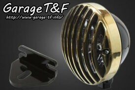 Garage T&F ガレージ ティーアンドエフ Kawasaki カワサキ W650 5.75インチバードゲージヘッドライト(ブラック/真鍮)&ライトステー(タイプE)KIT W650HL23