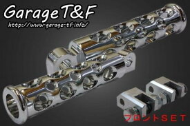 Garage T&F ガレージ ティーアンドエフ スラッシャー400 コンバットフットペグ(メッキ) フロント&リアSET SS400FP01