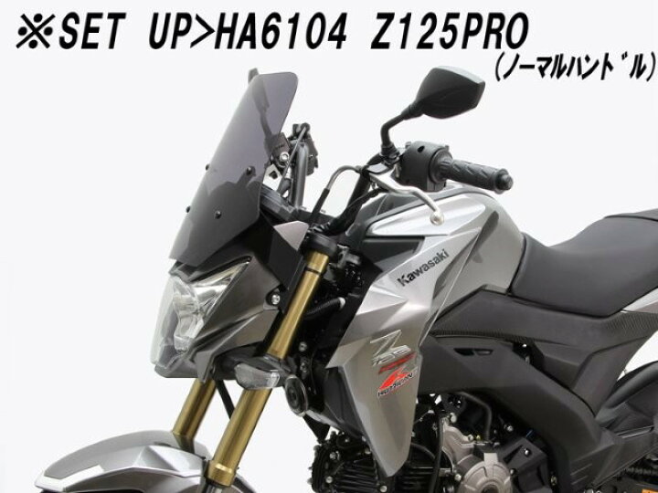 楽天市場】欠品中 HURRICANE ハリケーン スクリーン Z125PRO スモーク 