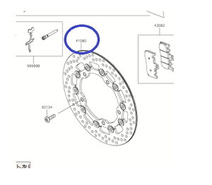 Brembo u{ fBXN[^[ yEZbgz Kawasaki JTL  Z900RS SE(22-) iԍ:41080-0724-18U