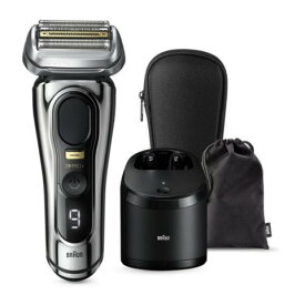 正規品 BRAUN ブラウン メンズシェーバー 電気シェーバー 4枚刃 髭剃り 自動洗浄器付 シリーズ9 Pro+ シルバー 9556CC-V